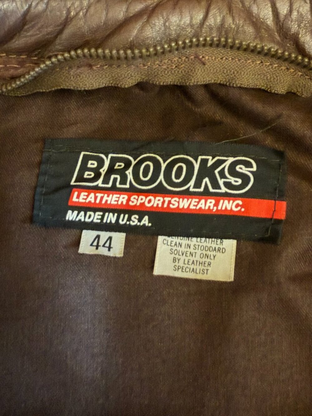 Vintage 70s/80s Brooks Leather Sportswear Cafe Racer Jacket w/ Faux Fur Liner - Picture 4 of 12